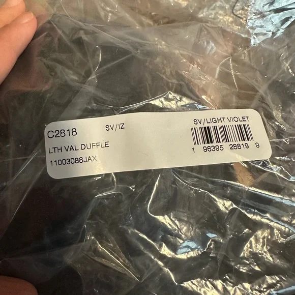 Coach Lilac Bag/Wallet. 🔥NWT COACH Val Duffle Leather Bag Light Violet RP $398 - Picture 5 of 16